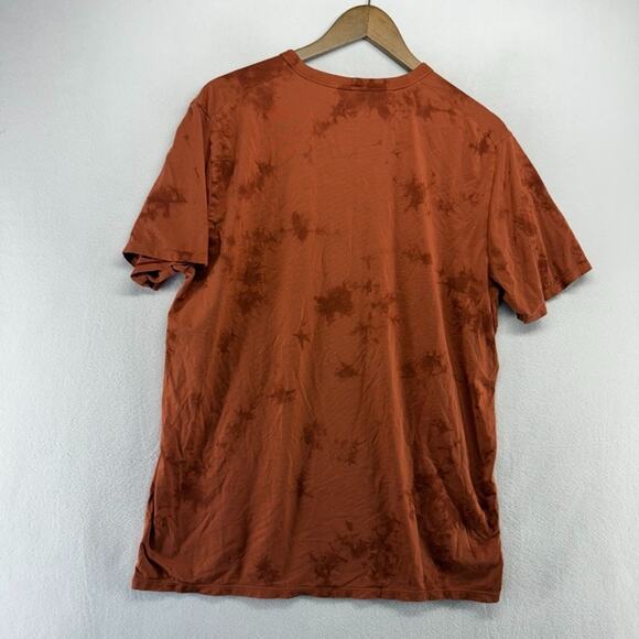 Lululemon Shirt men's XL Orange The Fundamental Tie Dye Workout Training Gym - Picture 6 of 8